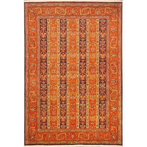 Auténtico Alfombra Persa Zabol de Estilo Tradicional, Anudada a Mano, para Interiores, con Lana Natural y Algodón, 9'10 X 6'6, Panr02813 - Product Image 1