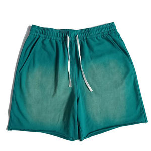 2026 New Arrival <b>Men</b> Green Acid Washed Fleece Casual <b>Shorts</b> With Drawstrings <b>For</b> Sale <b>Men</b> Printed Casual <b>Shorts</b> OEM Service - Product Image 1