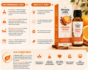 Esencia de Fragancia Soluble en Agua de Canela y Naranja de Marca Privada 50ml OEM |   Humidificador y Difusor de Aromas |   España UE - Product Image 3