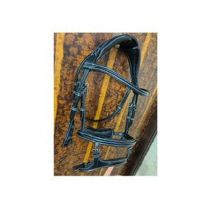 Bride de cheval Double muserolle en cuir véritable de haute qualité avec rênes selle anglaise Style selle de course personnalisable de l'Inde - Product Image 2