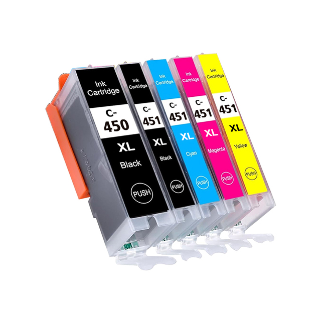 HESHUN PGI-450XL CLI-450 CLI-451 XL InkJet for Ink Cartridge Compatible with for Canon PIXMA MG5440 MG5540 IP7240 IX6840 Printer