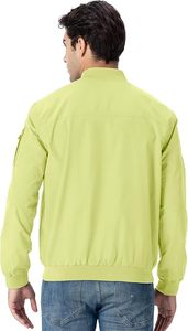 OEM totalmente personalizado Invisible Hood at Stand Collar Taslan Nylon Bomber Windbreaker Varsity Bomber Jacket para hombres - Product Image 4