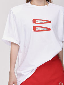 เสื้อยืดโอเวอร์ไซส์ทำจากผ้าฝ้าย100% กราฟิกทรงหลวมโอเวอร์ไซส์ตามสั่ง - Product Image 2