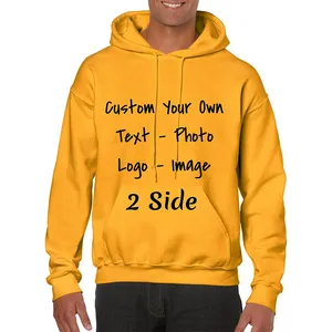 Embroidery Custom Personalized Sweatshirt Hoodie Print Pullover 100% Polyester OEM Service Lined Add Your Own Text and Design