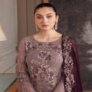 ชุดแต่งงานผ้าชีฟอง3ชิ้นสำหรับผู้หญิงจากปากีสถาน - Product Image 2