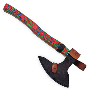 Hacha de Acero con Alto Contenido de Carbono 1095, Cabeza Repujada con Parte Trasera Plana, Mango de Madera de Pakka, para Camping, Industria, Proyectos de Bricolaje, Producto Personalizable de Grado Industrial - Product Image 1