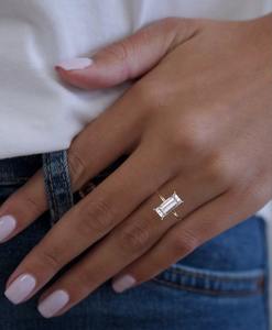 Anillo de Compromiso de Oro de 18K con Moissanita Solitario de 3 Quilates de Alta Calidad, Joyería Nupcial de Moda, Fabricante de Pedidos al por Mayor - Product Image 2