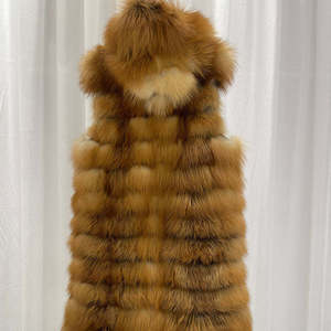 Chaleco de Piel de Zorro para Mujer, Prenda Exterior sin Mangas de Lujo con Sensación Cálida y Acogedora para Looks Invernales Modernos - Product Image 5
