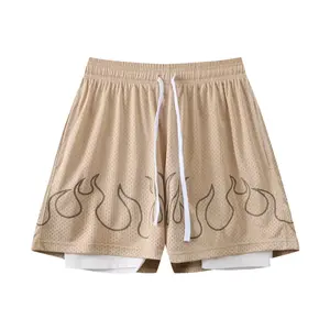 Short de basket-ball pour hommes avec logo personnalisé du fabricant Short de sport en maille respirante en polyester à séchage rapide pour hommes - Product Image 6