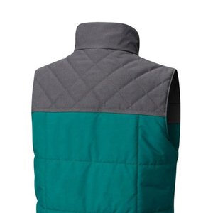 Gilet d'hiver sans manches chauffant bouffant pour hommes gilet rempli de coton style avec logo à motif uni vente en gros - Product Image 6