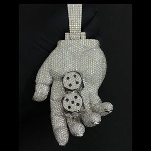 Colgante de Plata de Ley de Lujo con Diamante Cultivado en Laboratorio con Certificación IGI de Calidad Premium, Corte Brillante, Personalizado para Hombre, OEM, con Perla Negra - Product Image 1