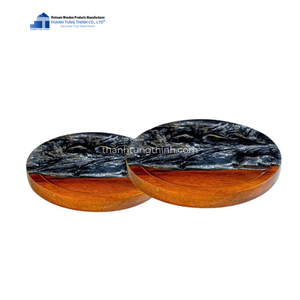 Meilleure vente Dessous de verre en bois de résine époxy Design en bois naturel pour dîner Usine du Vietnam - Product Image 4