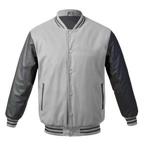 Men's Classic Snap Button <b>Vintage</b> Baseball Letterman <b>Varsity</b> <b>Jacket</b> - Product Image 4