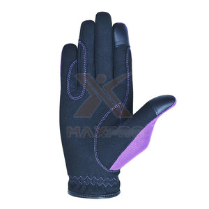 Gants d'équitation d'hiver haut de gamme en cuir, à doigts entiers, avec sangle de poignet réglable, antidérapants, unisexes pour adultes - Product Image 6