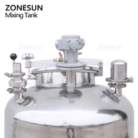 ZONESUN 100L pneumatique en acier inoxydable désodorisants parfum fluide cosmétique Production industrielle Machine d'agitation réservoir de mélange