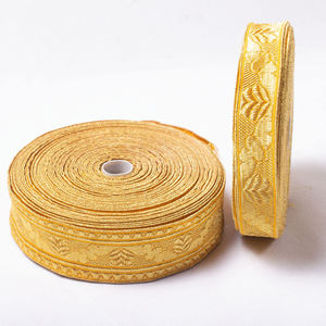 Encaje con Trenza Dorada para Vestimentas, Diseño de Hoja de Roble, Encaje con Patrón de Hoja de Fresno, Cinta - Product Image 2