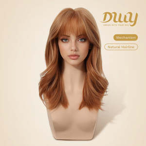 Tegan-DWY 18-Inch MiraScalp Mid-Length Wavy <b>Wig</b> with Transparent Lace - Product Image 6