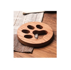 Bois chat pied caboteur Table tasse tapis caboteur liège rond bois naturel rond liège sous-verres forme ronde couleur foncée - Product Image 5