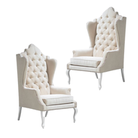 Chaises Trônes Modernes de Luxe en Bois Massif, Modèles Roi et Reine, à Dossier Haut, pour Usage Domestique et Hôtelier, Événements de Mariage, Direct Usine