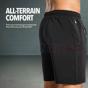 Men's Casual High Performance Dual <b>Layer</b> Gym Shorts Side Slits Solid Nonwoven Quick Dry Easy Movement for Fitness Enthusiasts - Product Image 6