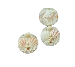 100% Espejo de concha hecho a mano y horquilla Diseño único de Vietnam Hermoso regalo de concha para novias - Product Image 5