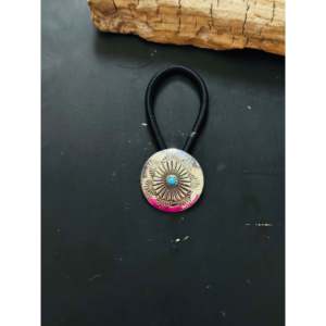 Cola de Caballo Hecha a Mano con Turquesa Kingman y Plata de Ley, Estilo Navajo - Product Image 1