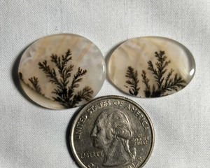 Lote de Cabujones de Ágata Dendrítica de Formas Mixtas, Piedras Preciosas Sueltas Naturales de Color Marrón, 5000 Quilates para la Fabricación de Joyas, Corte Ovalado - Product Image 2