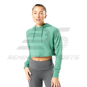 Design personnalisé Crop Top Hoodies Casual Warm Hoodies Hot Selling Cotton Polyester Crop Top Hoodies - Product Image 4