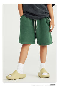 High Quality Heavy-duty Washed Side Slit Breathable Spring and Summer <strong>Shorts</strong> for Children - Product Image 4