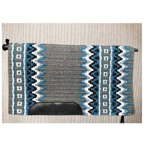 ANSH INTERNATIONAL Tapis de selle classique Western en mélange de laine et coton, doublure polaire, polyvalent, motif écossais, vert - Product Image 6