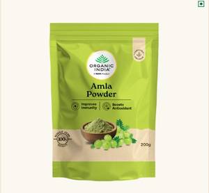 Poudre d'Amla biologique certifiée 100% biologique, renforcez votre immunité et votre digestion, Amla biologique naturelle d'Inde, poudre de 200 g - Product Image 4