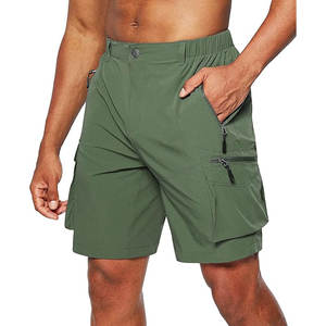 กางเกงขาสั้นคาร์โก้ของผู้ชายผ้าฝ้ายย้อมสีล้วนสไตล์ลำลองมีหลายกระเป๋ากันน้ำและระบายอากาศได้ดีย้อมสี100% - Product Image 1