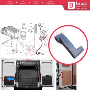 BDP1651 Rear Left <b>Trunk</b> Tailgate Door Inner Opener Handle For Jumper Relay Ducato <b>Boxer</b> 250 2006-On - Product Image 5