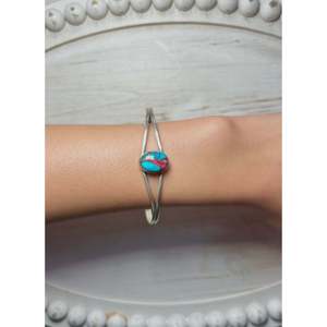 Tillie John Fashion <b>Cuff</b> <b>Bracelet</b> in Black Jack & Sterling <b>Silver</b> - Product Image 4