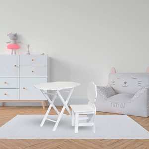 WELL HOME Table pliante pour enfants Nuble White 62,5x48x51,5 pour l'espace des enfants - Product Image 4