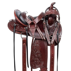 Selle Western en cuir de buffle de qualité supérieure pour les courses de barils et les tailles personnalisées - Product Image 1