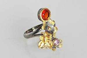 Bague de Cocktail en pierre de Quartz rose cornaline en argent Sterling 925, bijoux de mode uniques et élégants pour femmes - Product Image 2