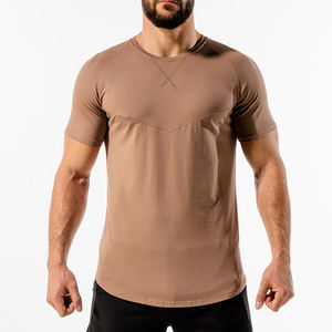 Camiseta informal con estampado de Fitness para hombre 2022, cuello personalizado bordado de talla grande, antiarrugas, liso, teñido, cuello levantado, transpirable - Product Image 1
