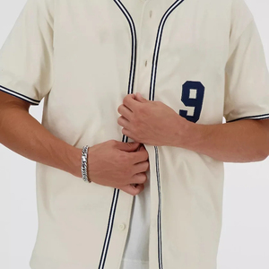 Maillot de baseball personnalisé haute performance, entièrement boutonné, 100 % polyester, avec logo d'équipe et poches - Product Image 4