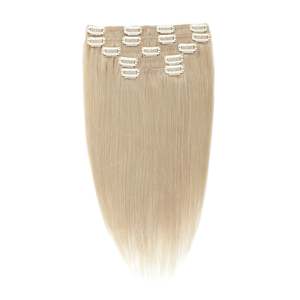 Clip in <b>Hair</b> <b>Extensions</b> 13 Inch <b>Ash</b> <b>Blonde</b> Straight 18A Quality - Product Image 3