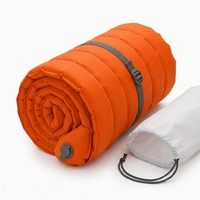 Matelas de camping gonflable compact en TPU avec oreiller et pompe à pied, cellules alvéolées, lit d'air individuel pour la randonnée et les voyages