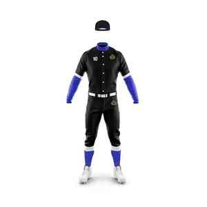 Vente en gros de nouveaux uniformes de baseball vierges pour jeunes uniformes d'équipe en jersey de polyester à motif uni et impression par sublimation personnalisables - Product Image 5
