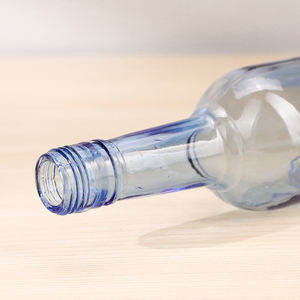 Botellas de vidrio <span class=keywords><strong>azul</strong></span> claro Vinos Alcohol Whisky Gin Bottle 500ml - Product Image 4
