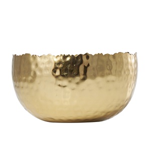 ชามอลูมิเนียมขนาดกลางที่ออกแบบอย่างทันสมัยเครื่องใช้บนโต๊ะอาหารที่ทำด้วยมือสุดหรูพร้อมขอบหยักสำหรับตกแต่งกลางโต๊ะอาหาร - Product Image 4