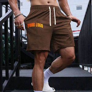 OEM/ODM, ropa informal de verano de calidad superior, pantalones cortos para hombre, pantalones cortos transpirables de algodón 100%, pantalones cortos de hip hop con estampado de logotipo DTG para hombre - Product Image 1