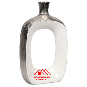 Vase à fleurs en aluminium coulé couleur personnalisée plaqué or Vase à fleurs sanctifiées Vaisselle de qualité supérieure - Product Image 3