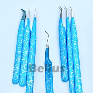 Pinzas de extensión de pestañas con etiqueta privada a granel, pinzas para pestañas con logotipo personalizado, accesorios, herramientas, suministro OEM de acero inoxidable - Product Image 4
