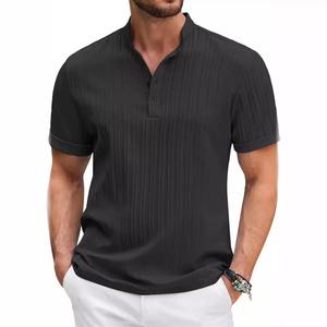 Camiseta transpirable de secado rápido para hombre Camiseta deportiva personalizada con patrón sólido al por mayor - Product Image 6