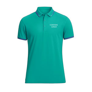 T-shirt polo en coton doux au toucher pour hommes Polo de golf classique à manches courtes avec broderie personnalisée en tissu très confortable - Product Image 1