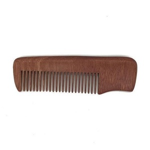 Peine Afros de bambú natural ecológico con logotipo personalizado, peine de dientes largos y anchos, peine para Barba, peine Afro de madera para hotel - Product Image 3